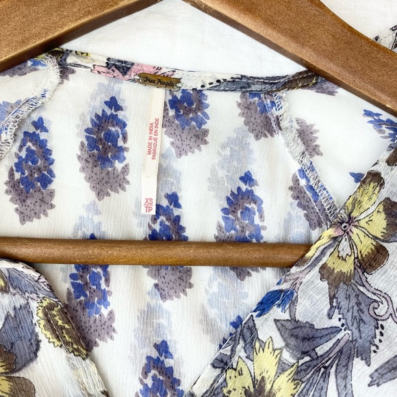 Free People Floral Boho Sheer Top - Picture 14 of 16